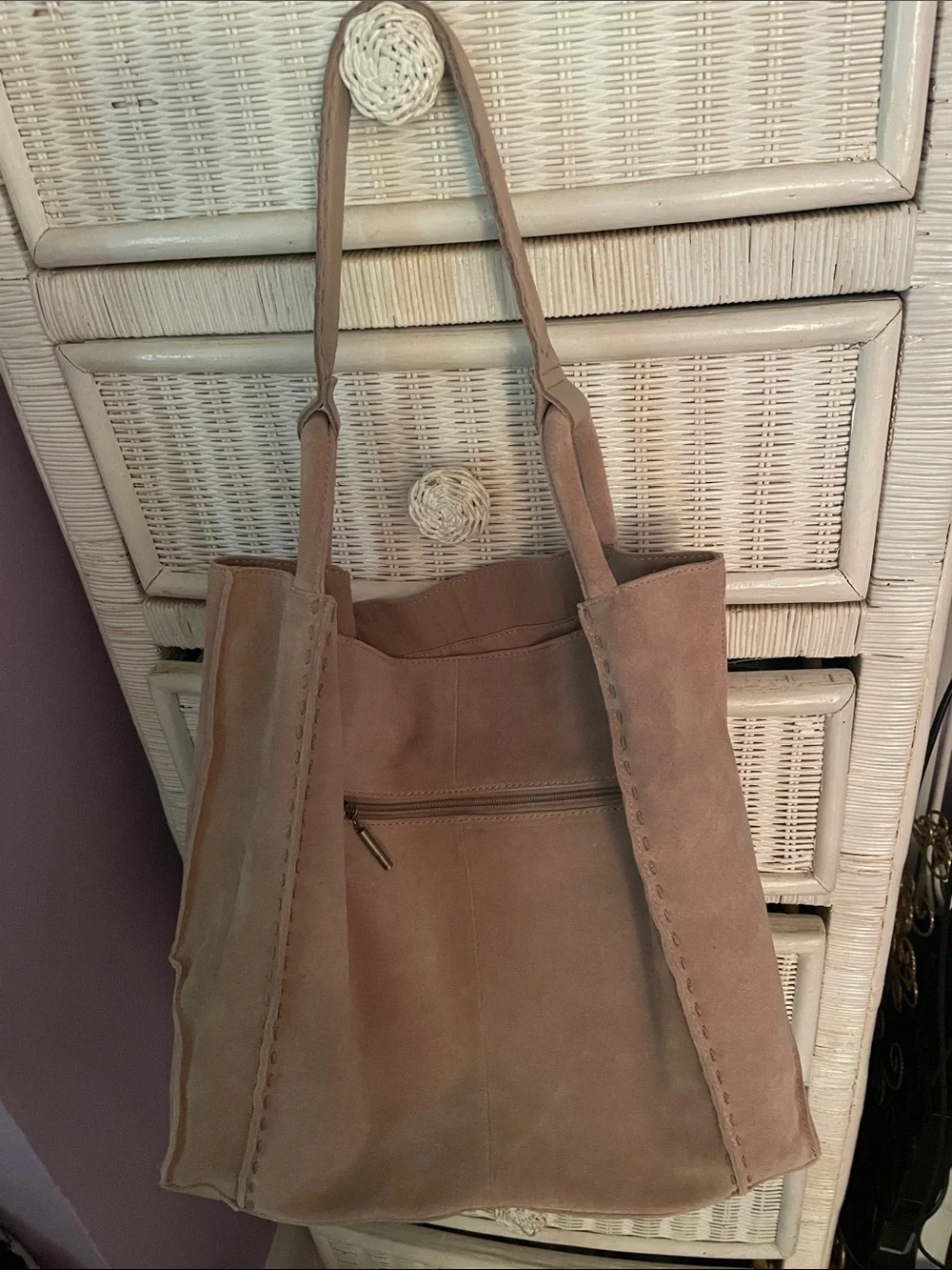 The Sak / large Soft Taupe Suede Tote Bag - Picture 2 of 11